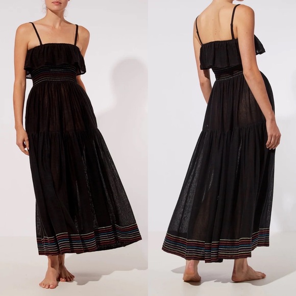 Solid & Striped The Kaia Dress Blackout Solid Linen Women’s Medium - Picture 12 of 12